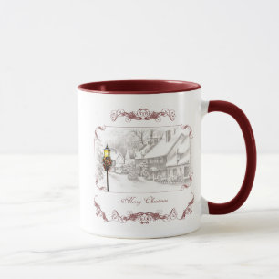 Vintage ChristmasTown Café Mug