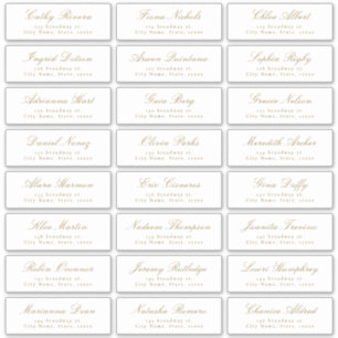 Vintage Classic Script Mariage Étiquette de adress