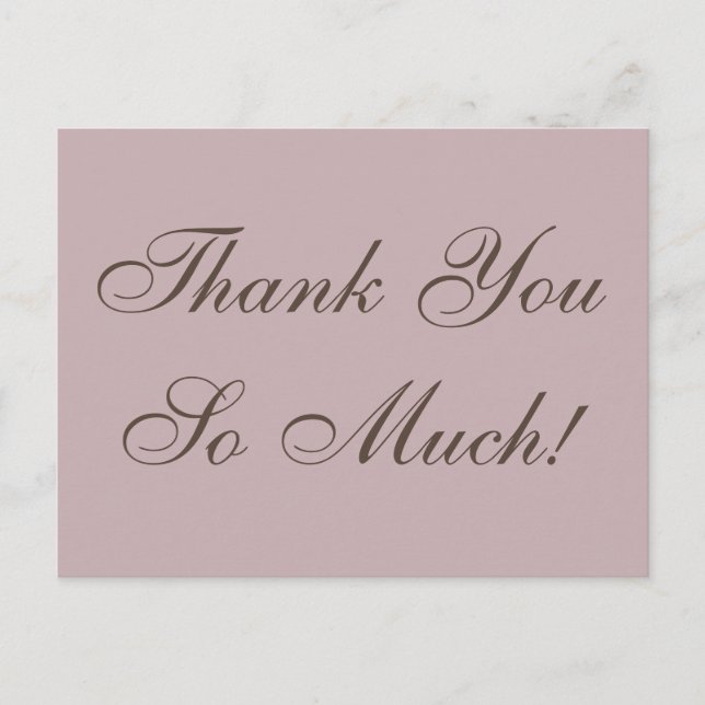 Vintage, classique "Merci tellement !" Carte posta (Devant)