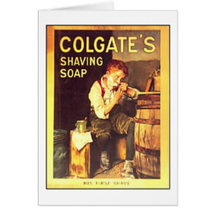Vintage Colgate Srasage de savon garçon Rasage