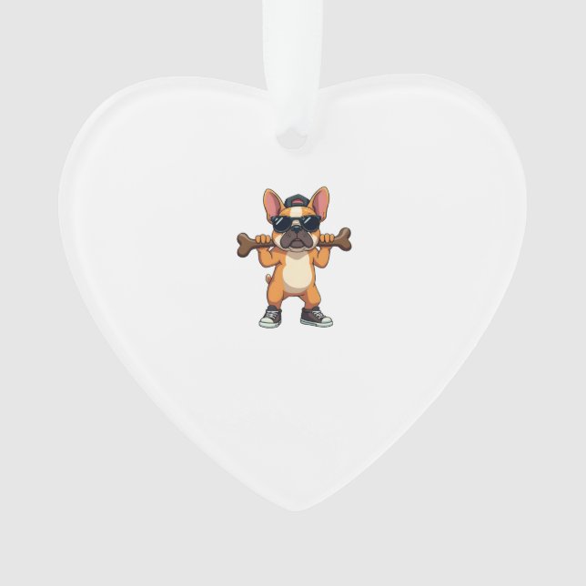 Vintage Cool French Bulldog Carrying Bone Cartoon  (devant)