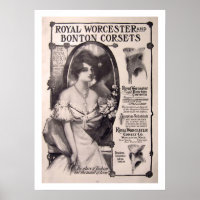 Vintage Corsets Fashion Poster