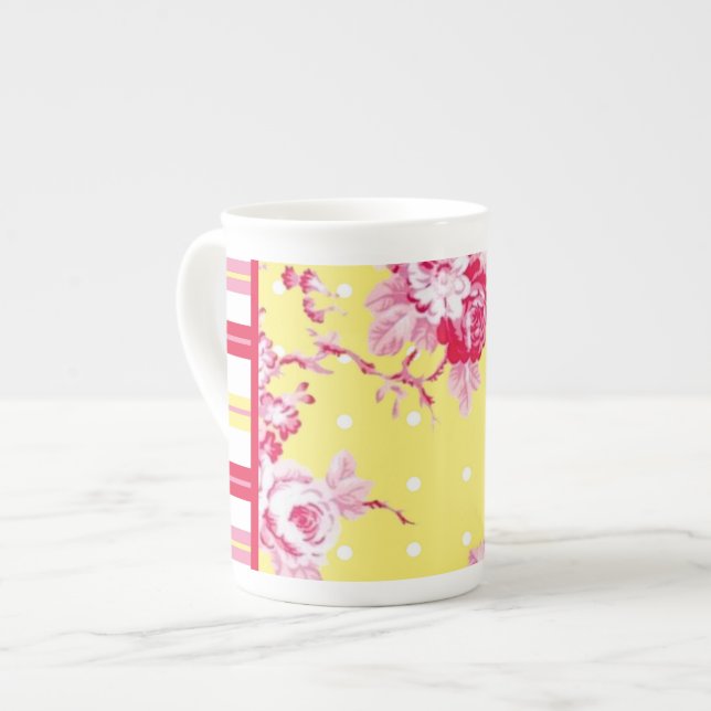 Vintage Cottage Os Chine Mug (Devant gauche)