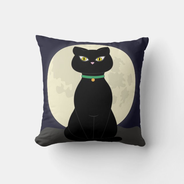 Vintage coussin de chat Halloween (Recto)