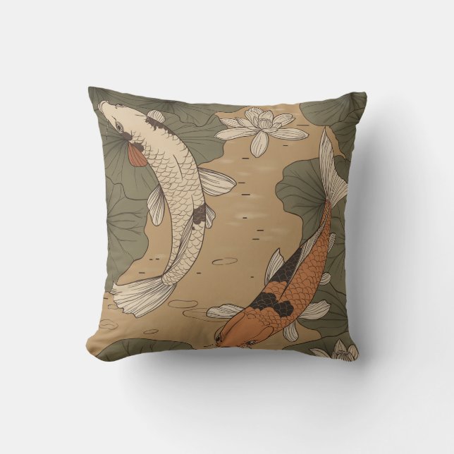 Vintage Coussin Koi Pond (Recto)