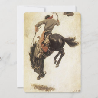 Vintage Cowboy, Bronco Buster Study par NC Wyeth