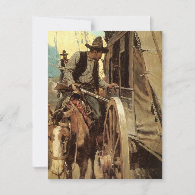 Vintage Cowboys, The Admirable Outlaw par NC Wyeth (Devant)