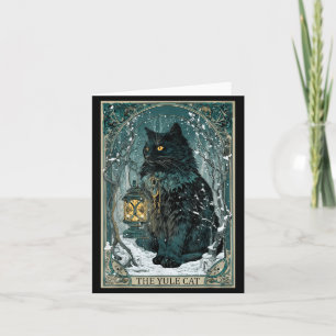 Vintage Creepmas Le Chat de Yule Carte de Tarot No