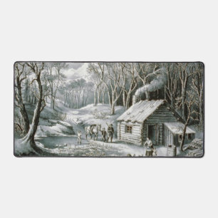 Vintage Currier & Ives Journal Cabine Noël