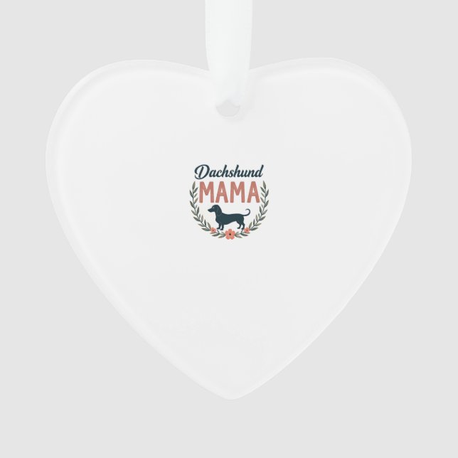 Vintage Dachshund Mama Floral Dog Lover Vector Des (devant)