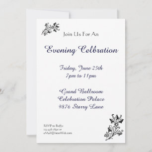 Vintage Daisy Damask Personnalisé Party Invitation