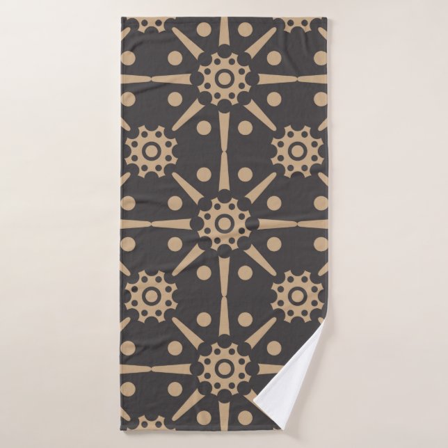 Vintage damask continu rétro motif arrière - plan  (Serviette de bain)