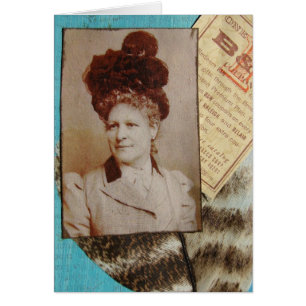 Vintage dame, Turquie Collage de plumes