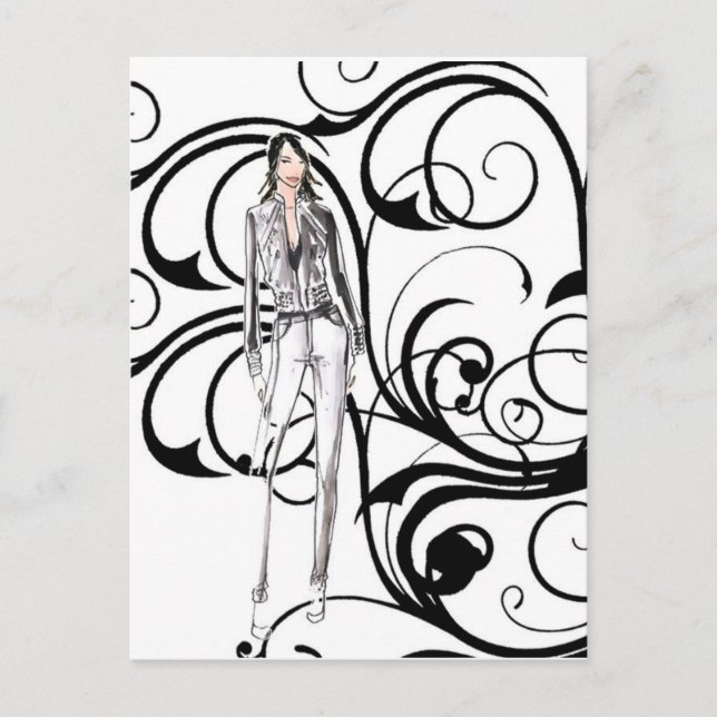 Vintage Dans Carte Postale Design (Devant)