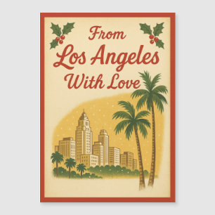 Vintage De Los Angeles Avec Carte Magnétique Amour