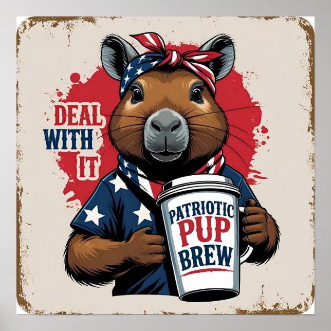 Vintage 'Deal With It' Attitude Poster (Devant)