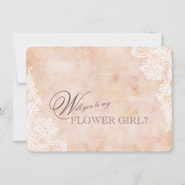 Vintage dentelle Rose vieux papier Mariage Fleur f (Devant)