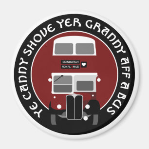 Vintage Édimbourg Bus à deux étages Magnet