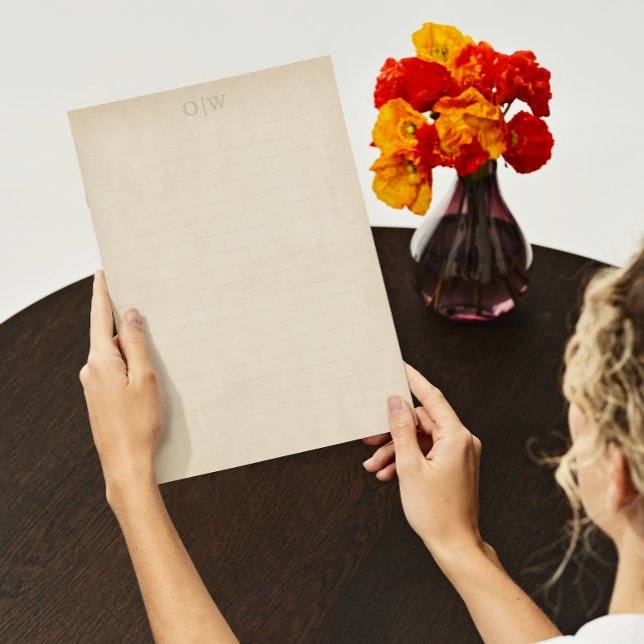 Vintage Élégant Ancien Papier Lettre Linne Initial (Créateur téléchargé)