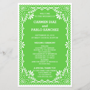 Vintage Élégant Art Déco Gold Wedding Programme