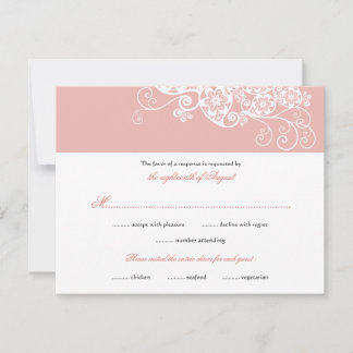 Vintage Elegant Boho Floral Paisley Wedding RSVP