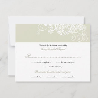 Vintage Elegant Boho Floral Paisley Wedding RSVP