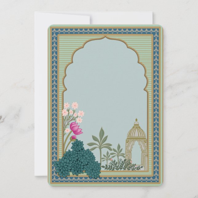 Vintage Elegant Jardin Floral invitation (Devant)