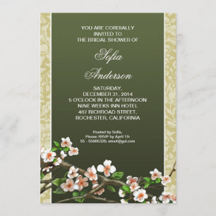 vintage élégante fleurs nuptiale invitation à la d