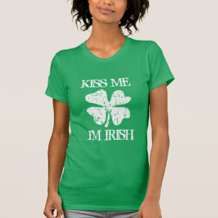 Vintage embrassez-moi les T-shirts irlandais du