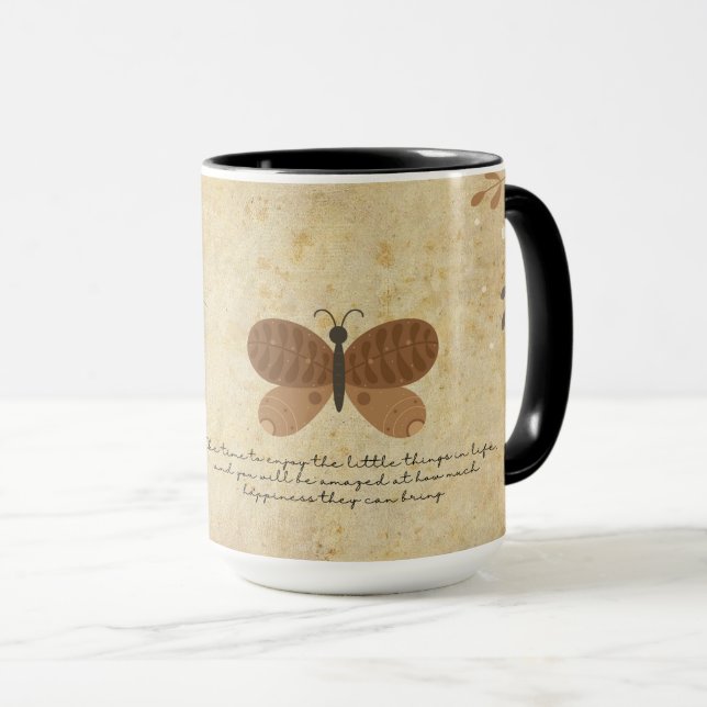 Vintage esthétique Inspiration Mug (Devant droit)
