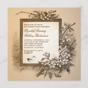 vintage et élégante invitation à une partie