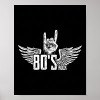 Vintage États-Unis 80 S Style Rock Concert Poster