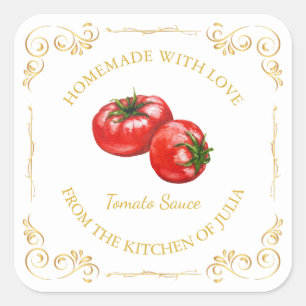 Vintage Étiquette Carré de sauce tomate maison