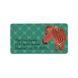 Vintage Étiquette Zebra