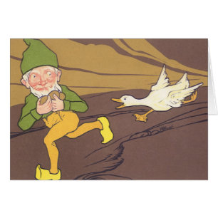 Vintage fable d'Ésope La poule aux œufs d'or