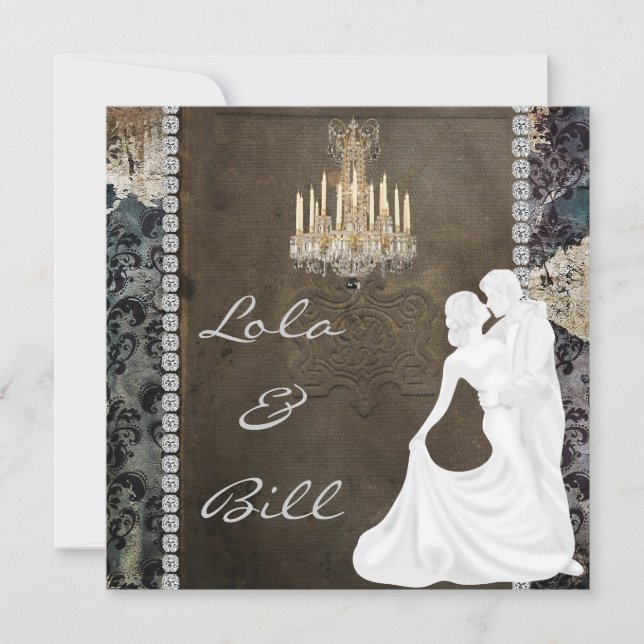 Vintage Fairytale Faire-part de mariage AUTHENTIQU (Devant)