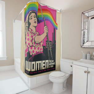 Vintage Faites-Le Pour Vos Soeurs Douche Rideau