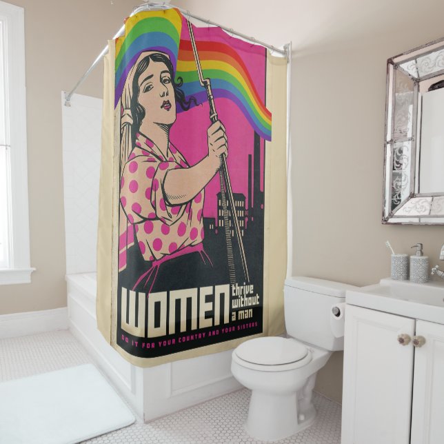 Vintage Faites-Le Pour Vos Soeurs Douche Rideau (En situation)