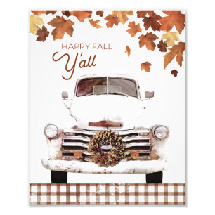 Vintage Fall Farmhouse Truck Photo