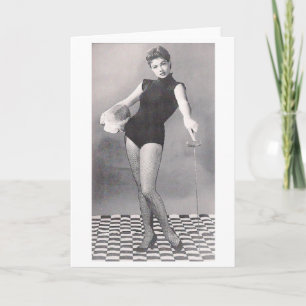 Vintage Fencer Pin-Up ! Carte de note de clôture