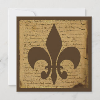Vintage Fleur de Lis Faire-part de mariage