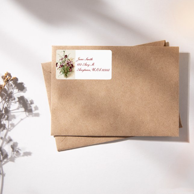 Vintage Fleur sauvage Étiquettes de adresse (Créateur téléchargé)