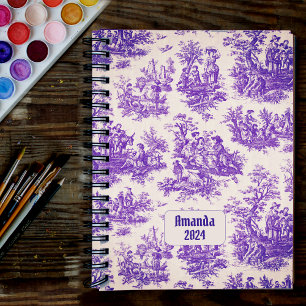 Vintage Fleur Toile Monogramme Violet