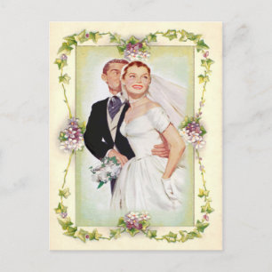 vintage fleuri, faire-part de mariage,