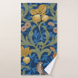 Vintage fleuri sans couture motif avec iris orange