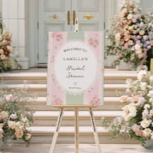 Vintage Floral Bridal Shower Welcome 