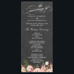 Vintage Floral Chalkboard Script Wedding Programme<br><div class="desc">Modèle du programme de mariage vintage Floral Chalkboard Script. (1) Pour plus de personnalisation,  cliquez sur le lien "customiser plus loin" et utilisez notre outil de conception pour modifier ce modèle. (2) Si vous avez besoin d'aide ou d'articles correspondants,  veuillez me contacter.</div>