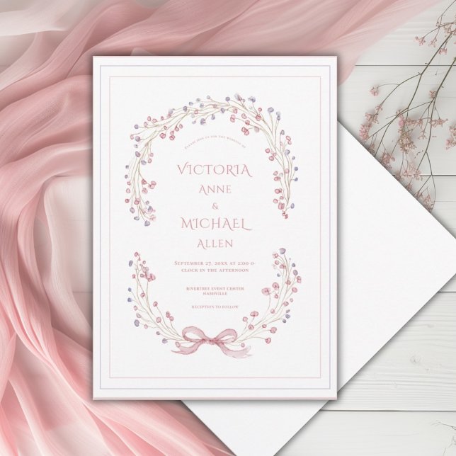 Vintage Floral Elegant Wedding Invitation (Créateur téléchargé)