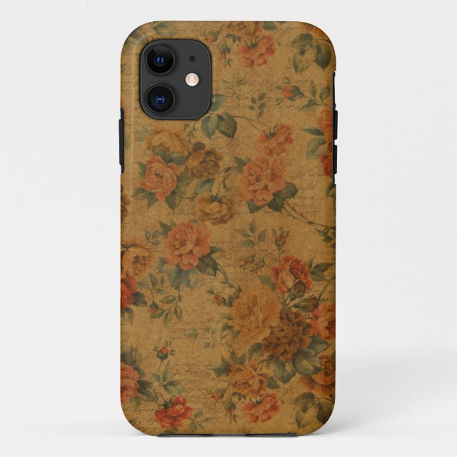 Vintage Floral iPhone 5 Coque (Dos)