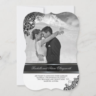 Vintage Floral Paisley Mariage photo Faire-part